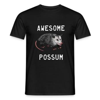 Possum - Awesome Possum - Men's T-Shirt - black - Front - AI Model Male 178 light (178cm)