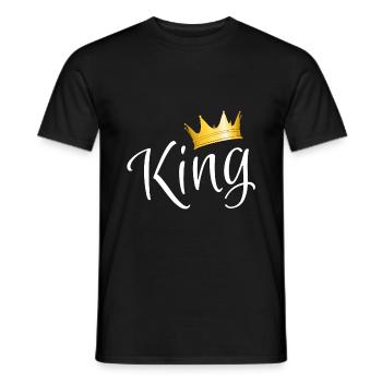 King - king - Men's T-Shirt - black - Front - AI Model Male 178 light (178cm)