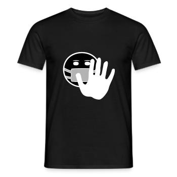 Abstand halten - Männer T-Shirt - Schwarz - Vorne - AI Model Male 178 light (178cm)