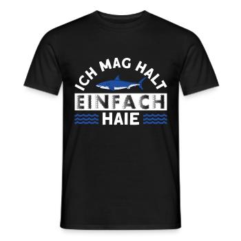 Haifisch Weißer Hai Taucher - Männer T-Shirt - Schwarz - Vorne - AI Model Male 178 light (178cm)