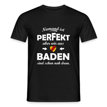 Parfait de Baden - T-shirt homme - noir - Devant - AI Model Male 178 light (178cm)