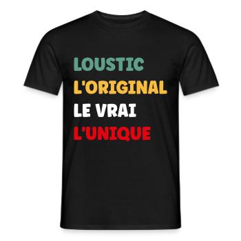 loustic - T-shirt homme - noir - Devant - AI Model Male 178 light (178cm)