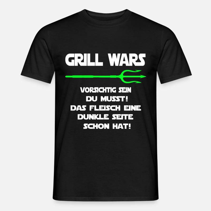 Grill Wars dunkle Seite Grillst - Männer T-Shirt - Schwarz