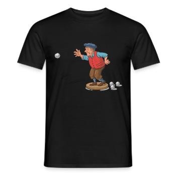 Franzose spielt Petanque für einen Petanque - Männer T-Shirt - Schwarz - Vorne - AI Model Male 178 light (178cm)