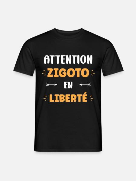 Zigoto - T-shirt homme - noir