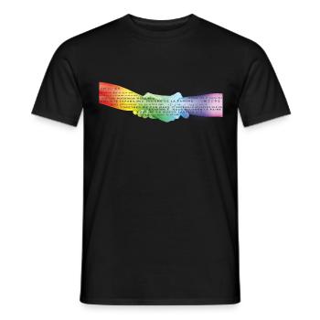 Aiguilles arc-en-ciel Corona - T-shirt homme - noir - Devant - AI Model Male 178 light (178cm)