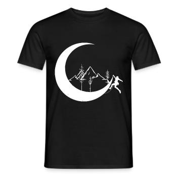 Månen - Bjerge - Klatring - - Mænd T-shirt - sort - Foran - AI Model Male 178 light (178cm)