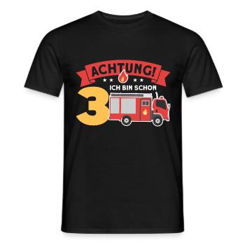 Junge 3 Jahre 3. Geburtstag - Männer T-Shirt - Schwarz - Vorne - AI Model Male 178 light (178cm)