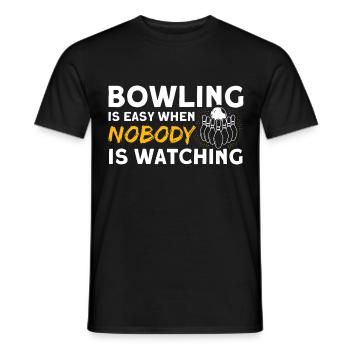 Bowling ist einfach, wenn niemand zuschaut Bowling - Männer T-Shirt - Schwarz - Vorne - AI Model Male 178 light (178cm)
