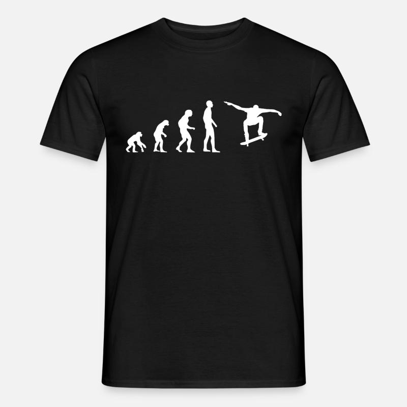 SKATEBOARD SKATEBOARDER EVOLUTION - Männer T-Shirt - Schwarz