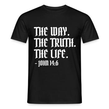 The Way TheTruth The Life Johannes 14:6 - Christian - Männer T-Shirt - Schwarz - Vorne - AI Model Male 178 light (178cm)