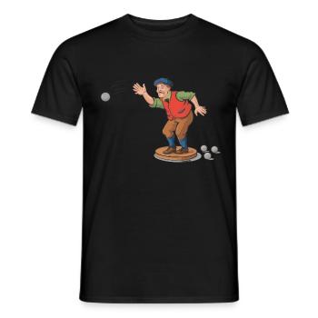 Franzose spielt Petanque für einen Petanque - Männer T-Shirt - Schwarz - Vorne - AI Model Male 178 light (178cm)