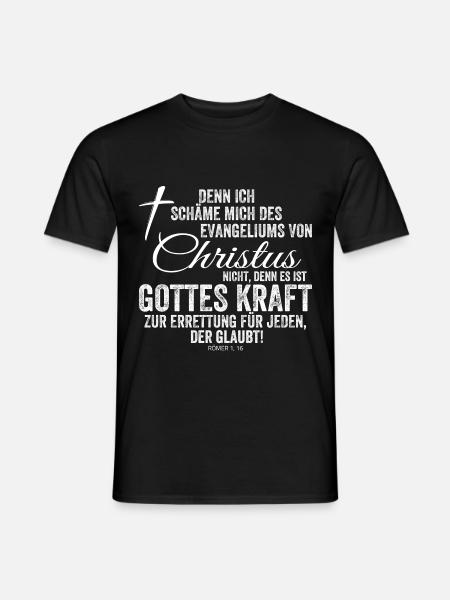Ich schäme mich des Evangeliums von Jesus nicht - Männer T-Shirt - Schwarz