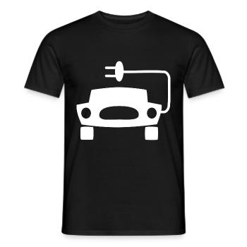 E Cars - Men's T-Shirt - black - Front - AI Model Male 178 light (178cm)