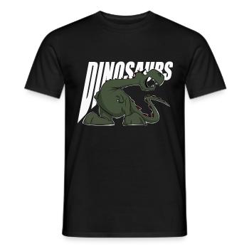 Drôle de chemise Dino, Dinosaures, Enfants, Autocollants - T-shirt homme - noir - Devant - AI Model Male 178 light (178cm)