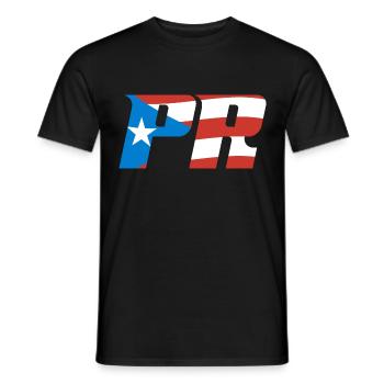 Puerto Rico Flag Country Nationality Pr Boricua - Men's T-Shirt - black - Front - AI Model Male 178 light (178cm)