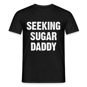 Seeking Sugar Daddy - Männer T-Shirt - Schwarz - Vorne - AI Model Male 178 light (178cm)