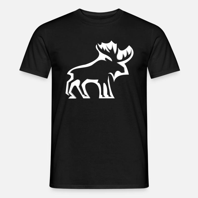 Elch - Männer T-Shirt - Schwarz