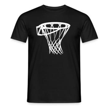 Panier de basket - T-shirt homme - noir - Devant - AI Model Male 178 light (178cm)