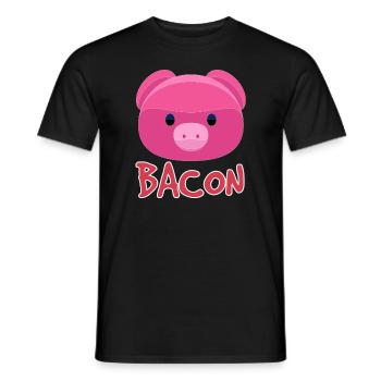 Cochon bacon - T-shirt homme - noir - Devant - AI Model Male 178 light (178cm)