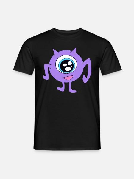 purple monster cyclop - Men's T-Shirt - black