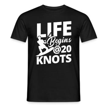 Kiteboard Knot Kiten Kiteboarding Kiteboarder - Men's T-Shirt - black - Front - AI Model Male 178 light (178cm)