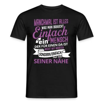 Senior Caregiver Engel Nursing Care Nursing Home - Men's T-Shirt - black - Front - AI Model Male 178 light (178cm)