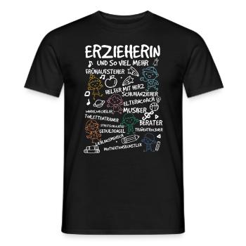 ERZIEHERIN - Kindergarten Kita Geschenkidee - Männer T-Shirt - Schwarz - Vorne - AI Model Male 178 light (178cm)