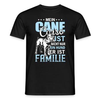 Cane Corso Il est la famille - Mastiff Molosser - T-shirt homme - noir - Devant - AI Model Male 178 light (178cm)