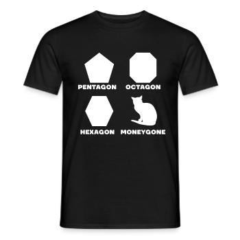Cat owner costs money to spend the bill - Men's T-Shirt - black - Front - AI Model Male 178 light (178cm)