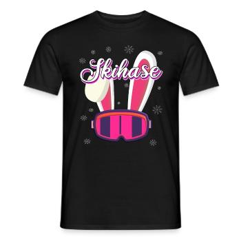 Skihase - Männer T-Shirt - Schwarz - Vorne - AI Model Male 178 light (178cm)