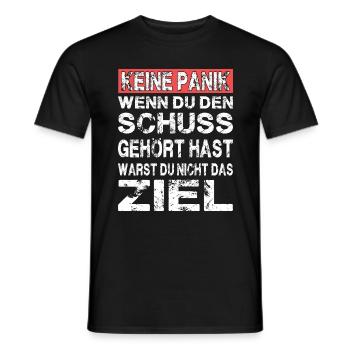 Keine Panik Gamer Shooter Gaming Spruch - Männer T-Shirt - Schwarz - Vorne - AI Model Male 178 light (178cm)