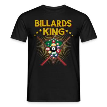 Billard Snooker - König des Billards - 8 Pool - Männer T-Shirt - Schwarz - Vorne - AI Model Male 178 light (178cm)