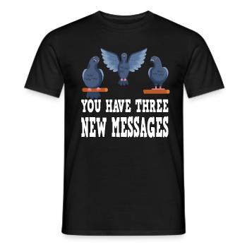 Message pigeons colombophiles colombophiles pigeons voyageurs - T-shirt homme - noir - Devant - AI Model Male 178 light (178cm)