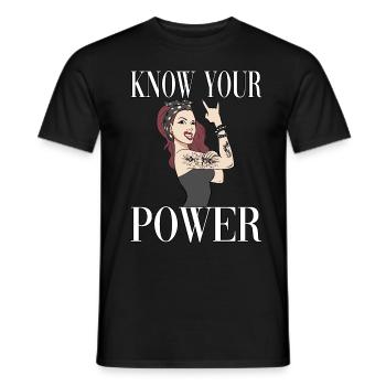Feminism Feminist Feminine Power EmFeminism Femi - Men's T-Shirt - black - Front - AI Model Male 178 light (178cm)