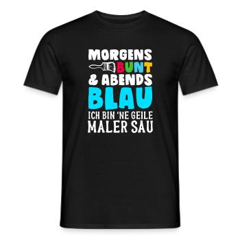 Maler und Lackierer Sprüche Malen Kunst - Männer T-Shirt - Schwarz - Vorne - AI Model Male 178 light (178cm)