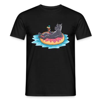 Cane Corso Donut Beach Vacation Summer Travel - T-shirt homme - noir - Devant - AI Model Male 178 light (178cm)