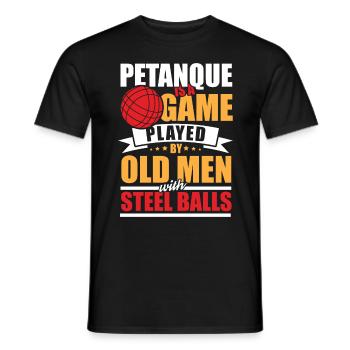 Petanque für einen Boule Spieler - T-shirt homme - noir - Devant - AI Model Male 178 light (178cm)