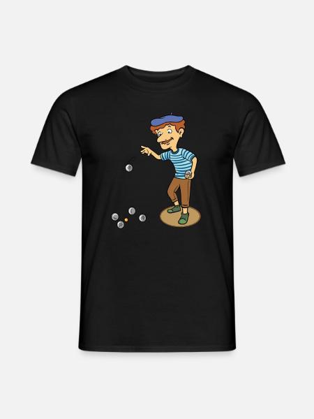 Un Français joue la conception de la pétanque pour une pétanque - T-shirt homme - noir
