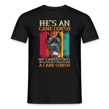 Cane Corso pour cane Corso propriétaire Cane - T-shirt homme - noir - Devant - AI Model Male 178 light (178cm)