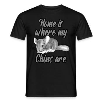 Home is where my Chins are - Men's T-Shirt - black - Front - AI Model Male 178 light (178cm)