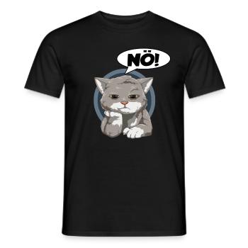 Katze Kater Streiken Ärgern Null Bock Keine Lust - Männer T-Shirt - Schwarz - Vorne - AI Model Male 178 light (178cm)