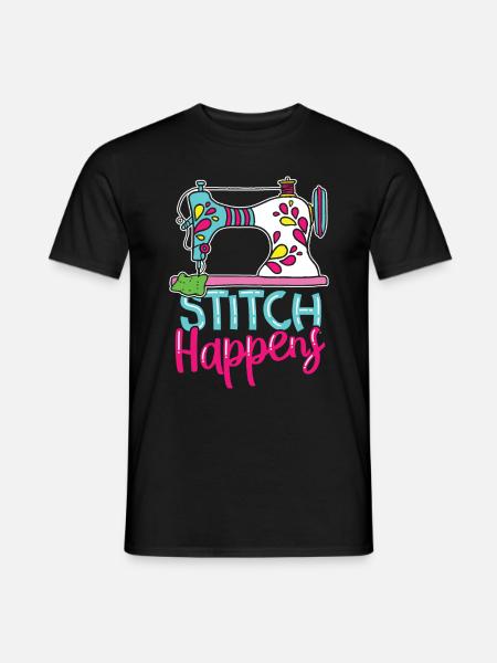 Stitch Happens - Men's T-Shirt - black
