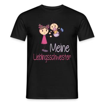 Meine Lieblingsschwester - Männer T-Shirt - Schwarz - Vorne - AI Model Male 178 light (178cm)