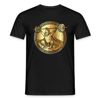 Spartaner Workout Gym Fitness Geschenkidee - Männer T-Shirt - Schwarz - Vorne - AI Model Male 178 light (178cm)