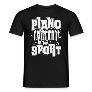 Piano is my sport for a pianist - Men's T-Shirt - black - Front - AI Model Male 178 light (178cm)