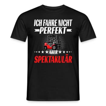 Ich fahre nicht perfekt aber spektakulär - Männer T-Shirt - Schwarz - Vorne - AI Model Male 178 light (178cm)