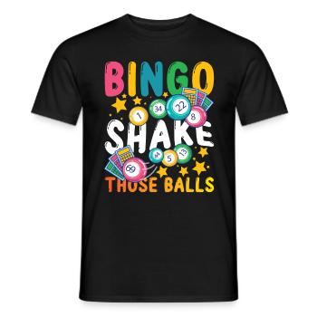 Bingo Shake These Balls pour un joueur de bingo - T-shirt homme - noir - Devant - AI Model Male 178 light (178cm)