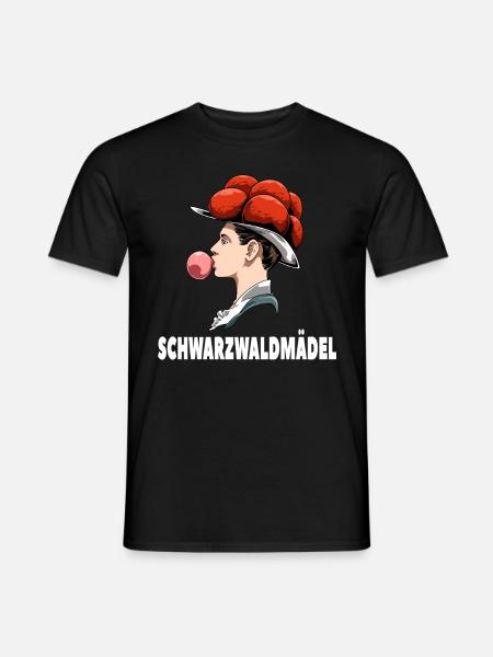 Bollenhut Schwarzwald Schwarzwaldmädel - Männer T-Shirt - Schwarz