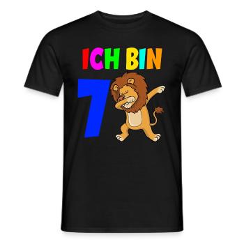 Ich bin 7 - Männer T-Shirt - Schwarz - Vorne - AI Model Male 178 light (178cm)